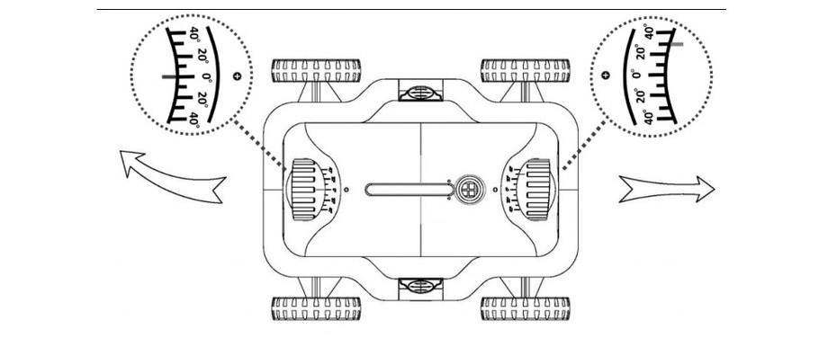 orientation de la buses du robot électrique de piscine E kleen par kokido