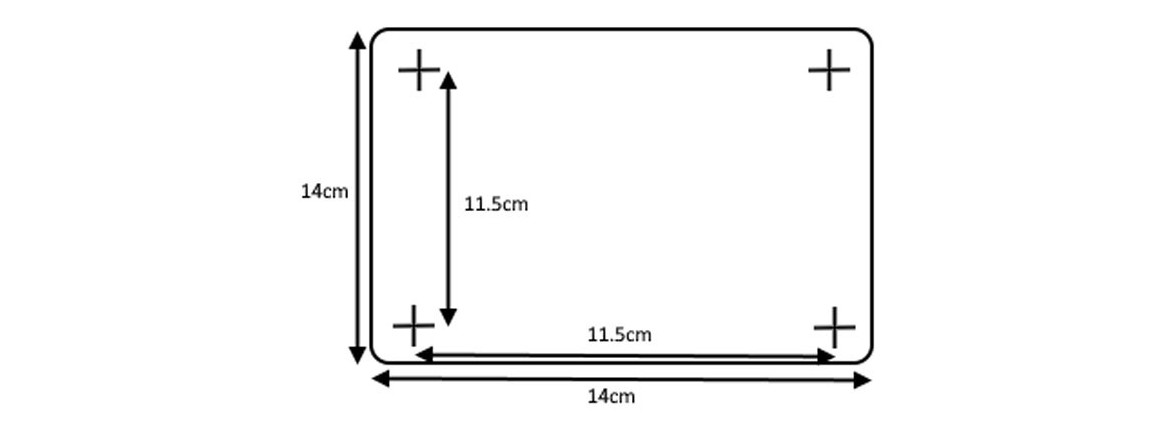 schéma du socle de la douche solaire droite pvc 20l