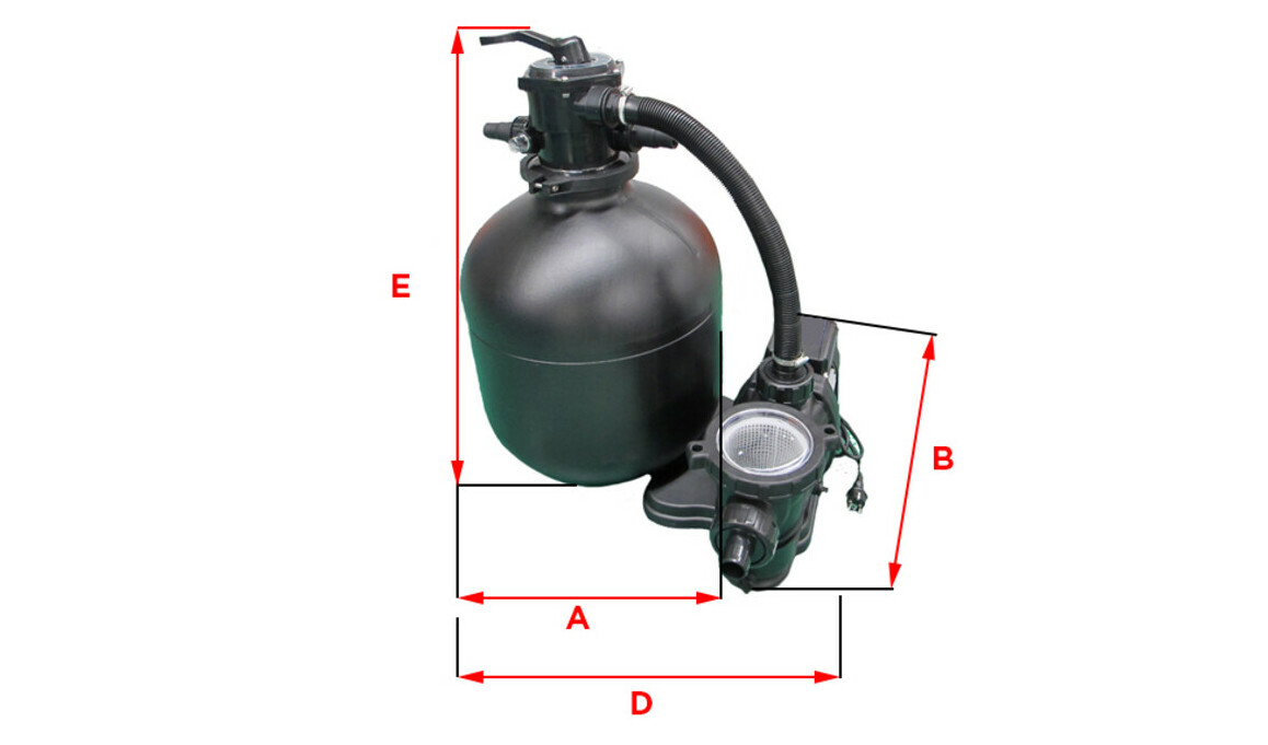 dimensions du Groupe de filtration Plati Clair Premium