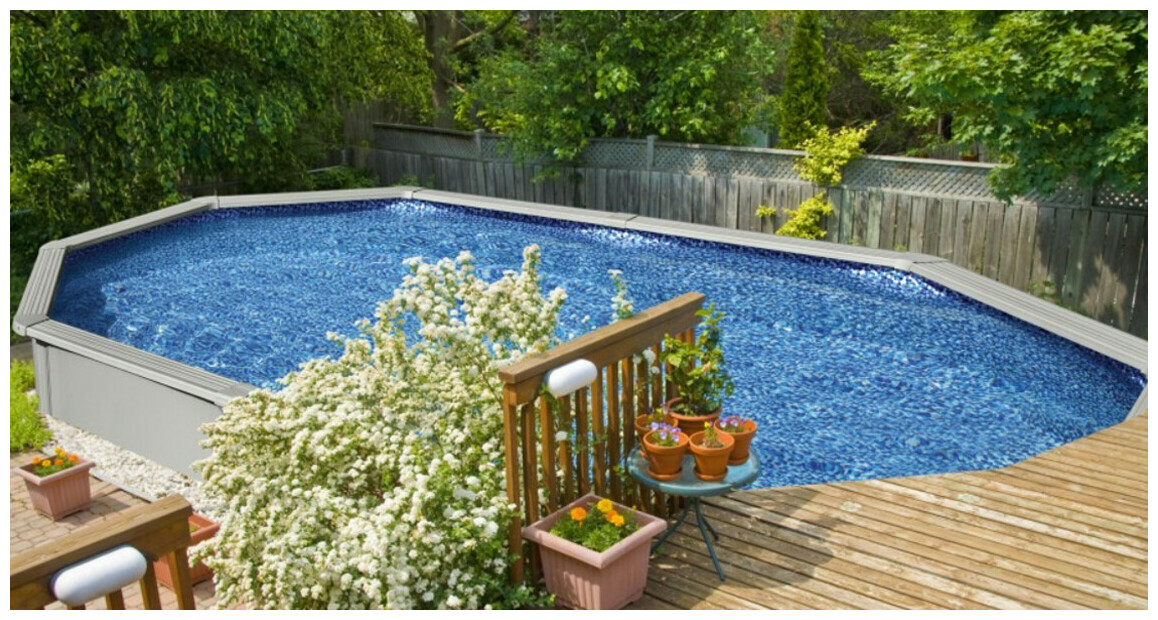 Piscine hors sol Hydrium ronde grise - 5.00 x 3.60 x 1.20 m