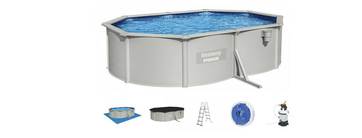 équipement de la Piscine hors sol Hydrium ronde grise - 5.00 x 3.60 x 1.20 m