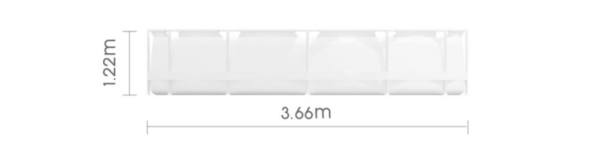 DIMENSIONS DE LA PISCINE hors sol Steel Pro Max™ ronde effet pierre - Ø3.66 x H.1.22 m