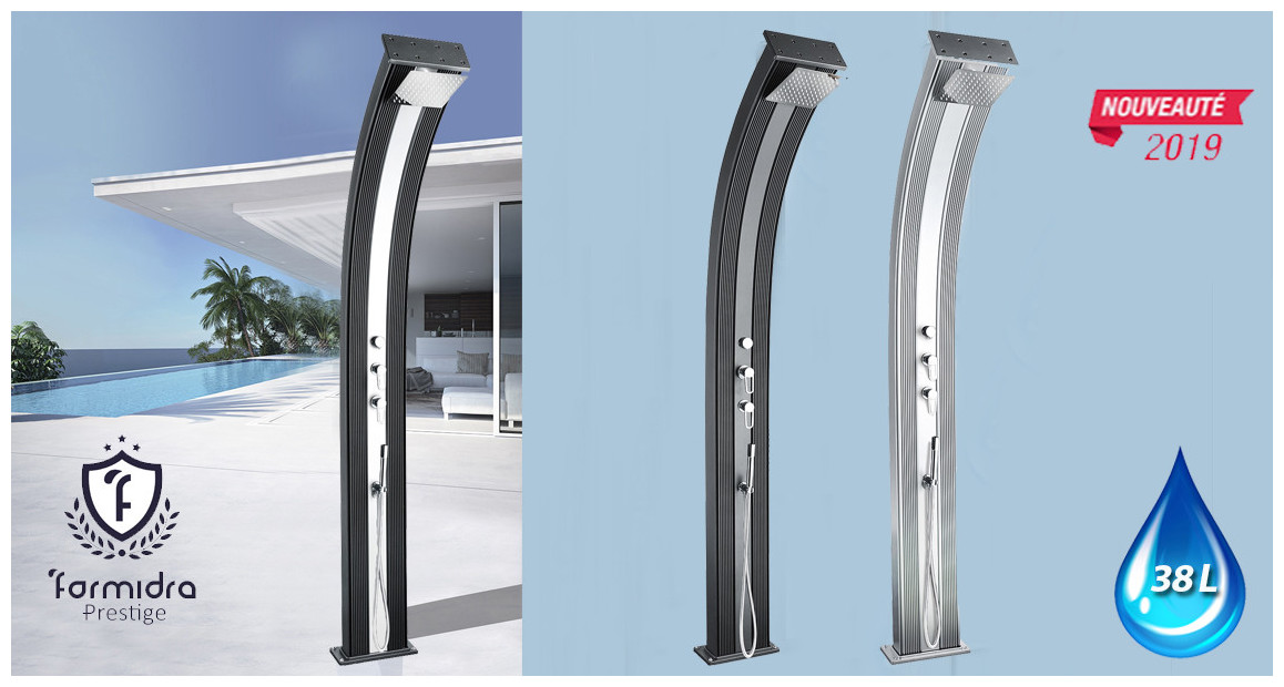 douche solaire formidra dada curve en situation 