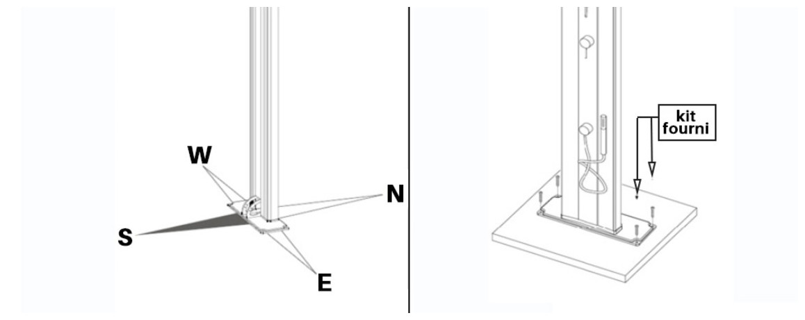 installation de la douche solaire dada curve en situation