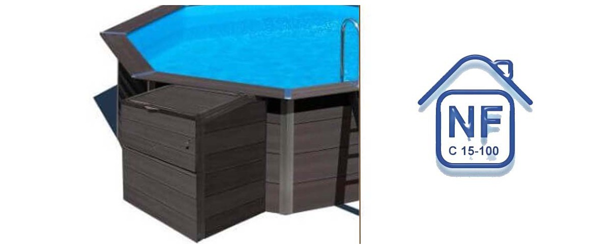 détail du coffre de filtration de piscine gré