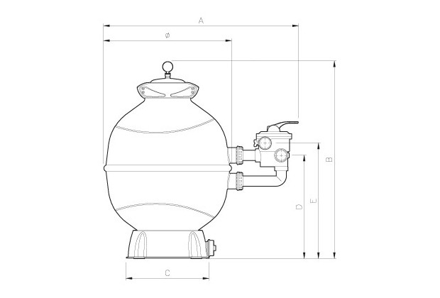 filtre piscine Libra Side Espa dimensions