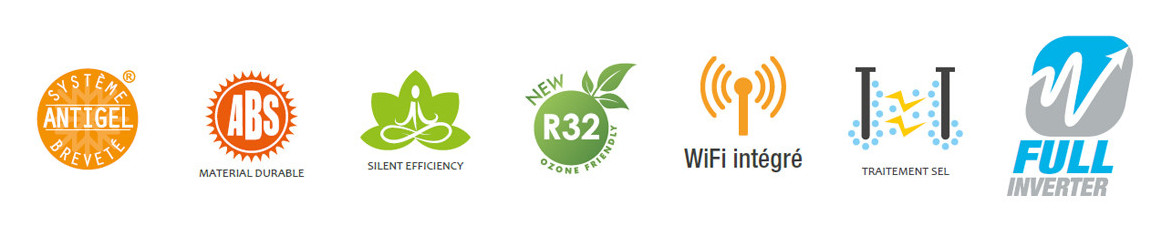 pictogramme de la pompe à chaleur silverline fi full inverter abs 