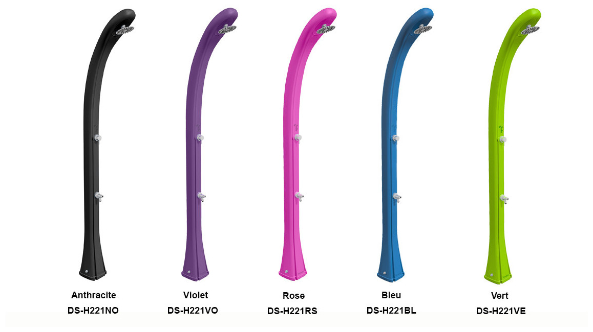 coloris des douches solaires formidra so happy 28 litres