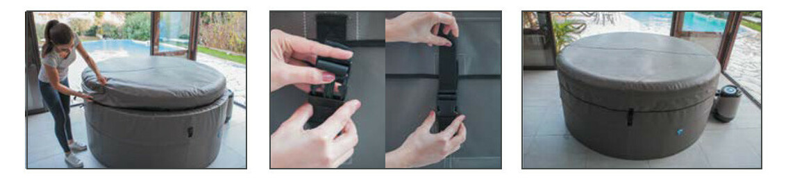 installation couverture du Spa Semi Rigide Netspa Vita 4 places