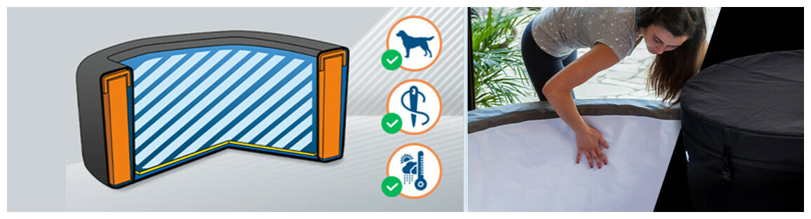 structure du Spa Semi Rigide Netspa Vita 4 places