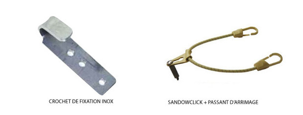 couverture piscine opaque akita hors sol - fixations