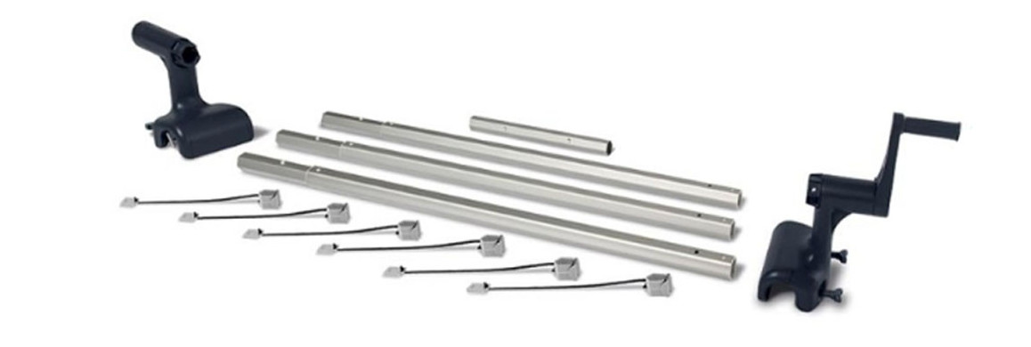 détails de l'enrouleur de bâches à bulles intex