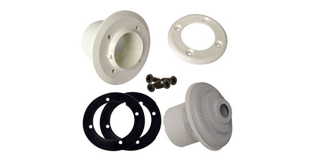 Bouche de refoulement grise pour piscine liner