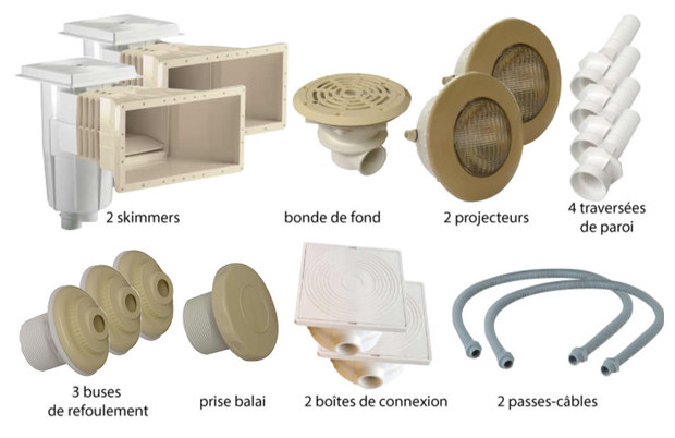Kit pièces à sceller sable piscines liner - N°2