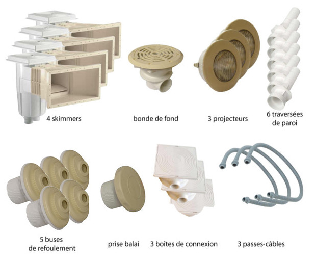 Kit pièces à sceller sable piscines liner - N°4