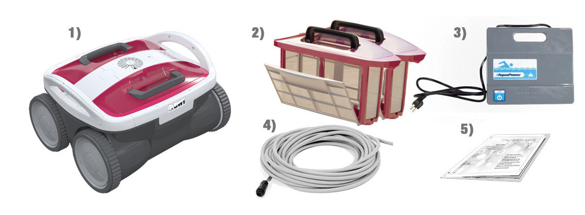 contenu avec le robot piscine aquatron B100 BWT