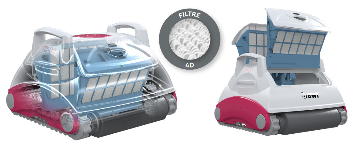 filtration du robot piscine bwt D100