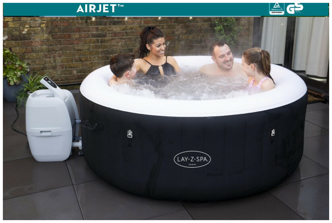 Spas Lay-Z Miami Airjet - 2/4 places rond en situation