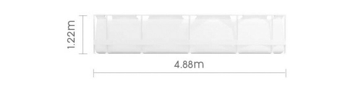 dimensions Piscine hors sol Steel Pro Max™ ronde grise - Ø4.88 x 1.22 m