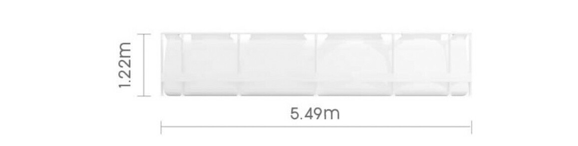 dimensions de la piscine  hors sol Steel Pro Max™ ronde grise - Ø5.49 x 1.22 cm