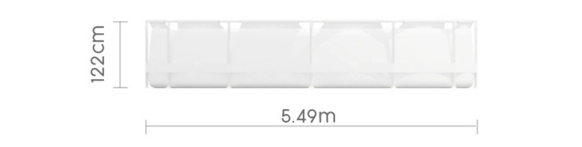 dimensions de la piscine hors sol Power Steel Swim Vista décor bois - Ø5.49 x 1.22 cm