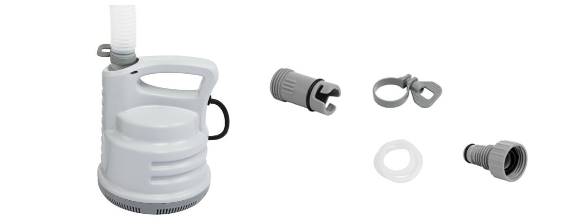 accessoires de la pompe vide cave bestway en situation