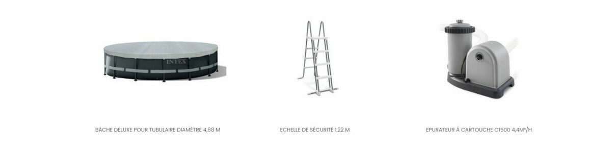 équipement de la piscine tubulaire ronde Intex Prism Frame Clear Window