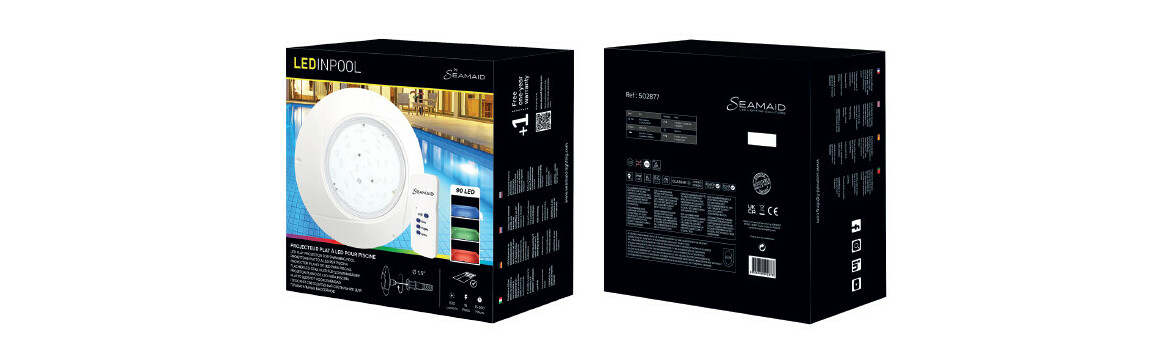 contenu du projecteur plat LED pour piscine - Eclairage couleur