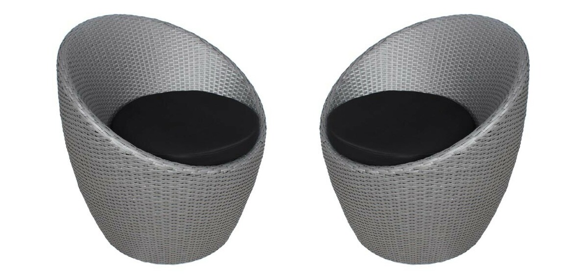 fauteuil belize du salon bas de jardin en résine tressée argent Hémisphère