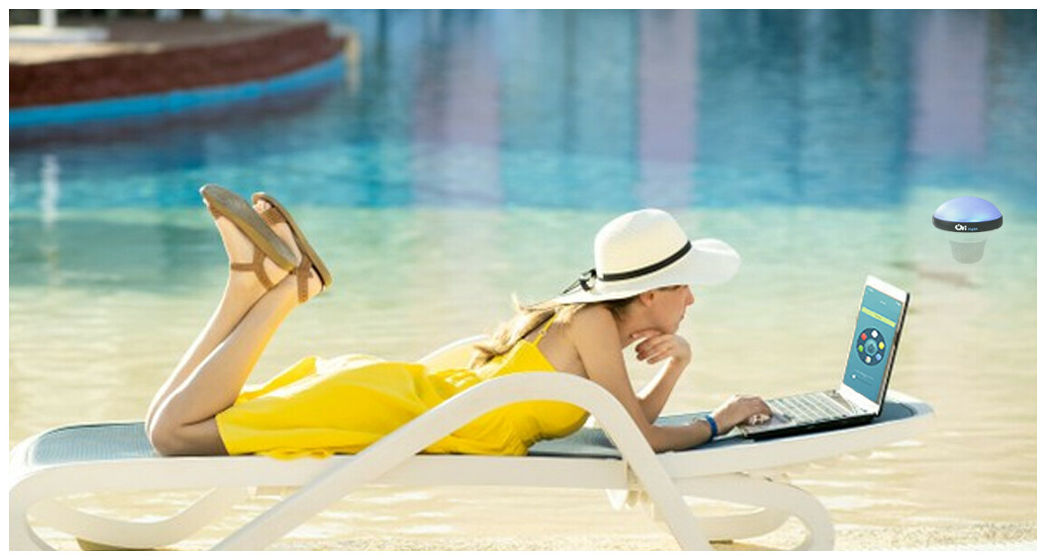 Analyseur d'eau de piscine connecté OFI Light le contrôle de la piscine 