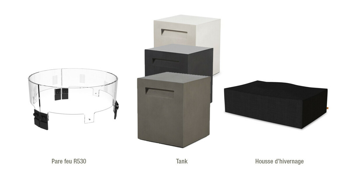 accessoires optionnels de la cheminée extérieure à l'éthanol ecosmart fire