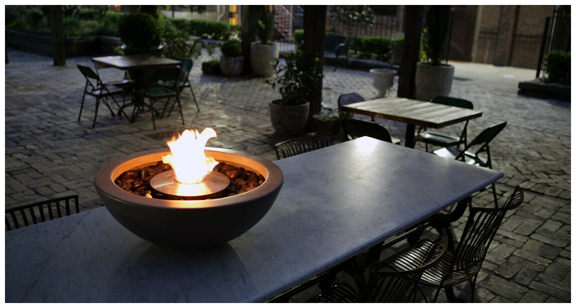 table extérieur au bio éthanol Ecosmart Fire Série Mix