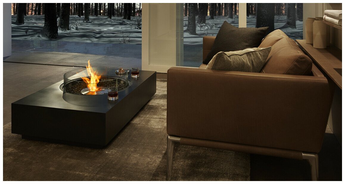 cheminée à l'éthanol Martini 50 par Ecosmart fire en situation