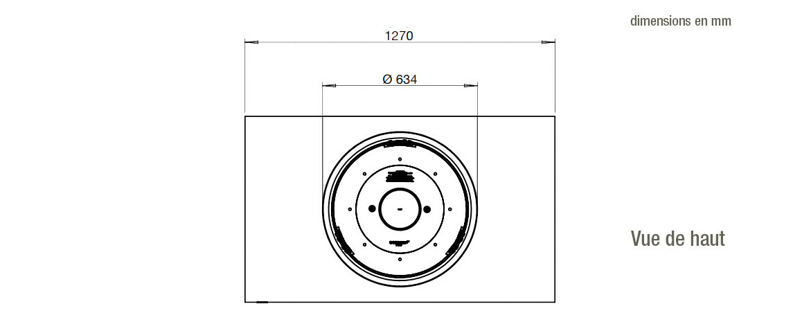 dimensions de la cheminée ecosmart fire martini 50