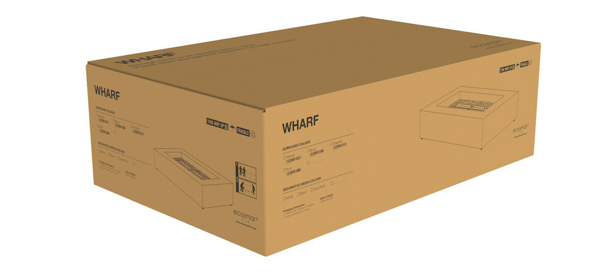 table de feu ecosmart fire wharf 65