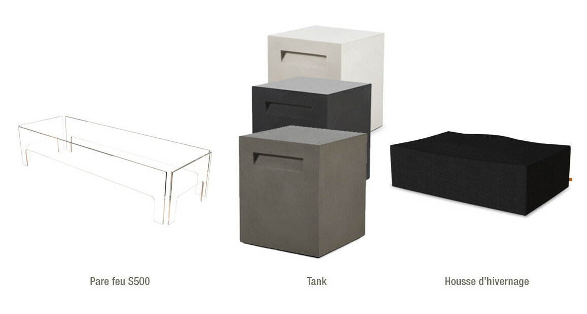 accessoires optionnels de la cheminée extérieure à l'éthanol ecosmart fire