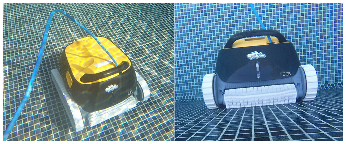nettoyage du robot de piscine Dolphin E35