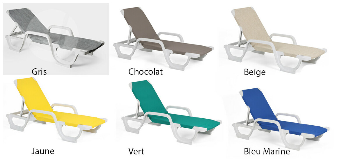 coloris des transats en polypropylène Hémisphère Lena 