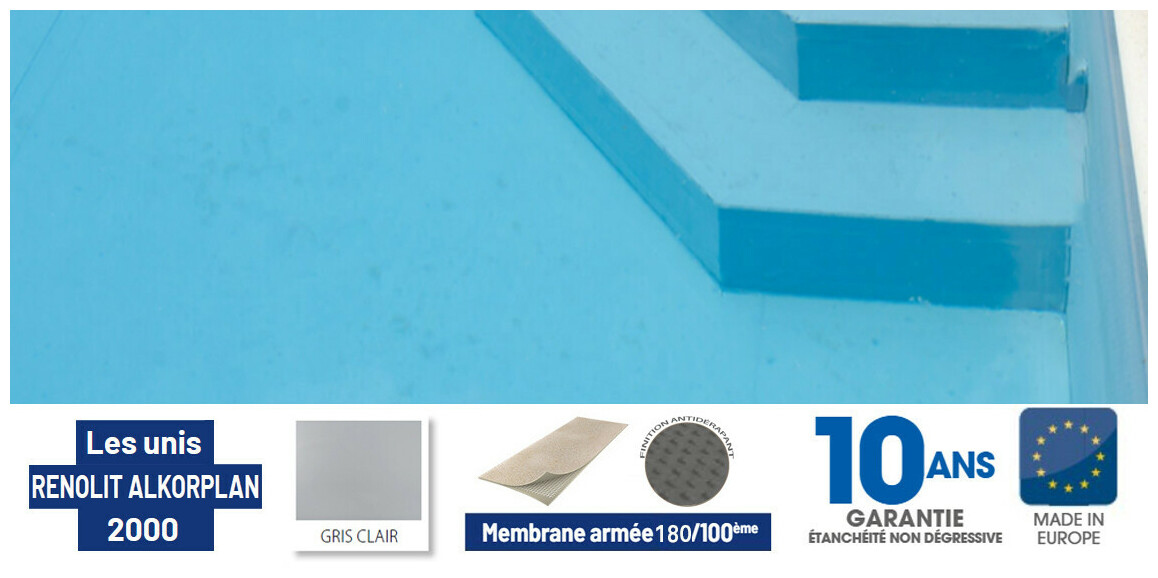 liner antidérapant renolit alkorplan GRIS CLAIR en situation