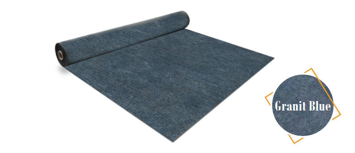 rouleau PVC armé 160/100 ème bleu granit Aquasence