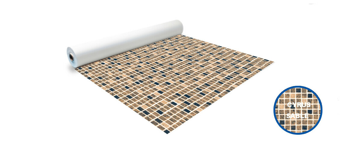 rouleau pvc imprimé mosaique pf4000 cyrus sable