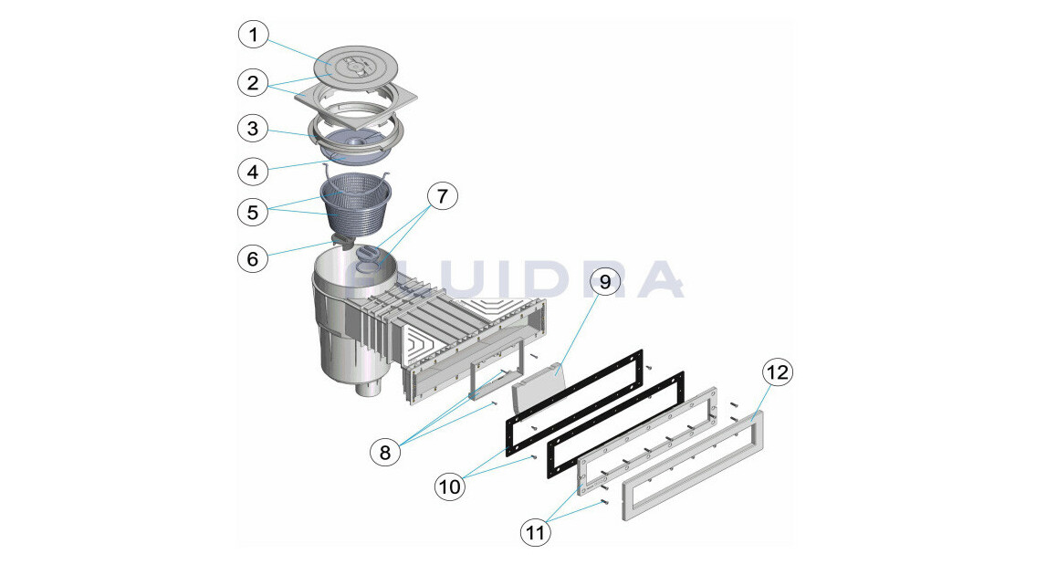 vue éclatée skimmer xxl prestige parker
