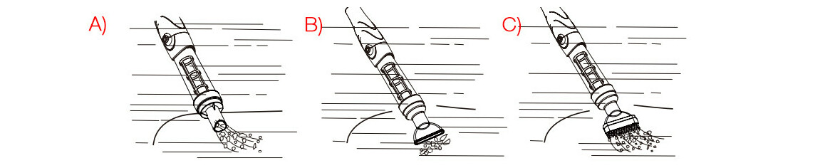 brosses du nettoyeur du fond  de piscines avec batterie abs3 gre