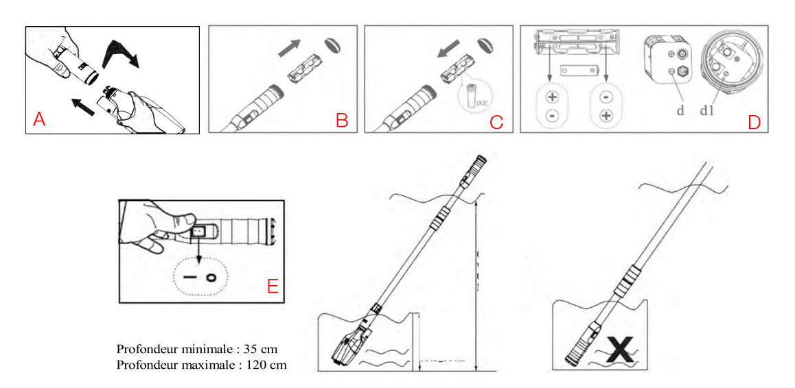 utilisation du nettoyeur de fond à batterie VCB08