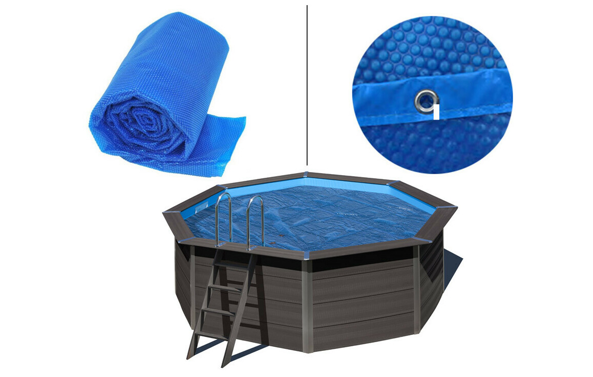 détails de la bâche à bulles pour piscine composite Gre