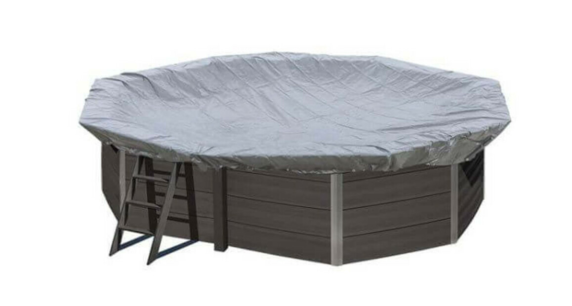bâche hiver pour piscine hors sol composite gre en situation