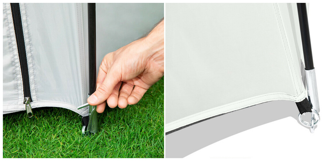 zoom sur le dôme de protection pour piscines hors sol rondes Bestway