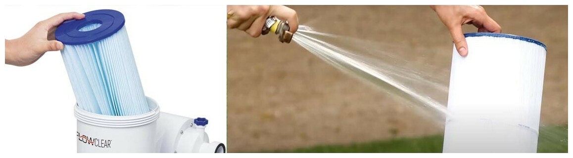 entretien du filtre à cartouche Bestway 9,463 m³/h - Piscine hors sol de 1100 - 62 000L