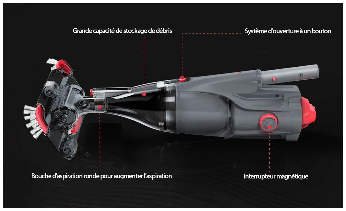 descriptif de l'aspirateur rechargeable de piscine voltera 35