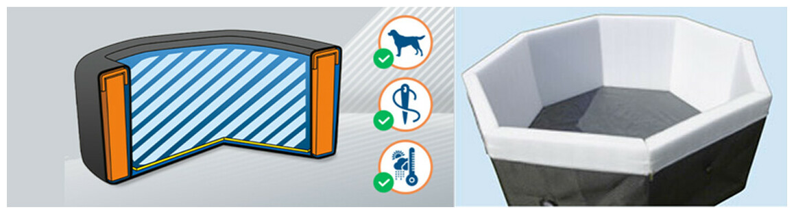 structure du spa Semi Rigide Netspa Octopus 6 places + 5 modules